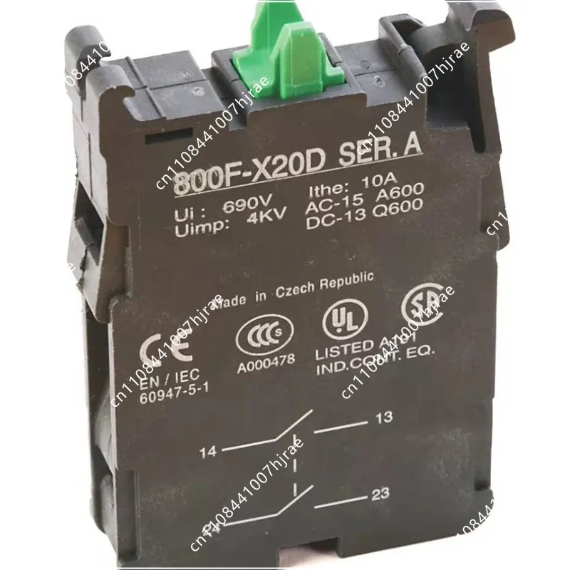 E-Stop Contact Block 800F-X01S X20D 1NC Normally Closed Self Monitor Industrial New Unit Part Accessory