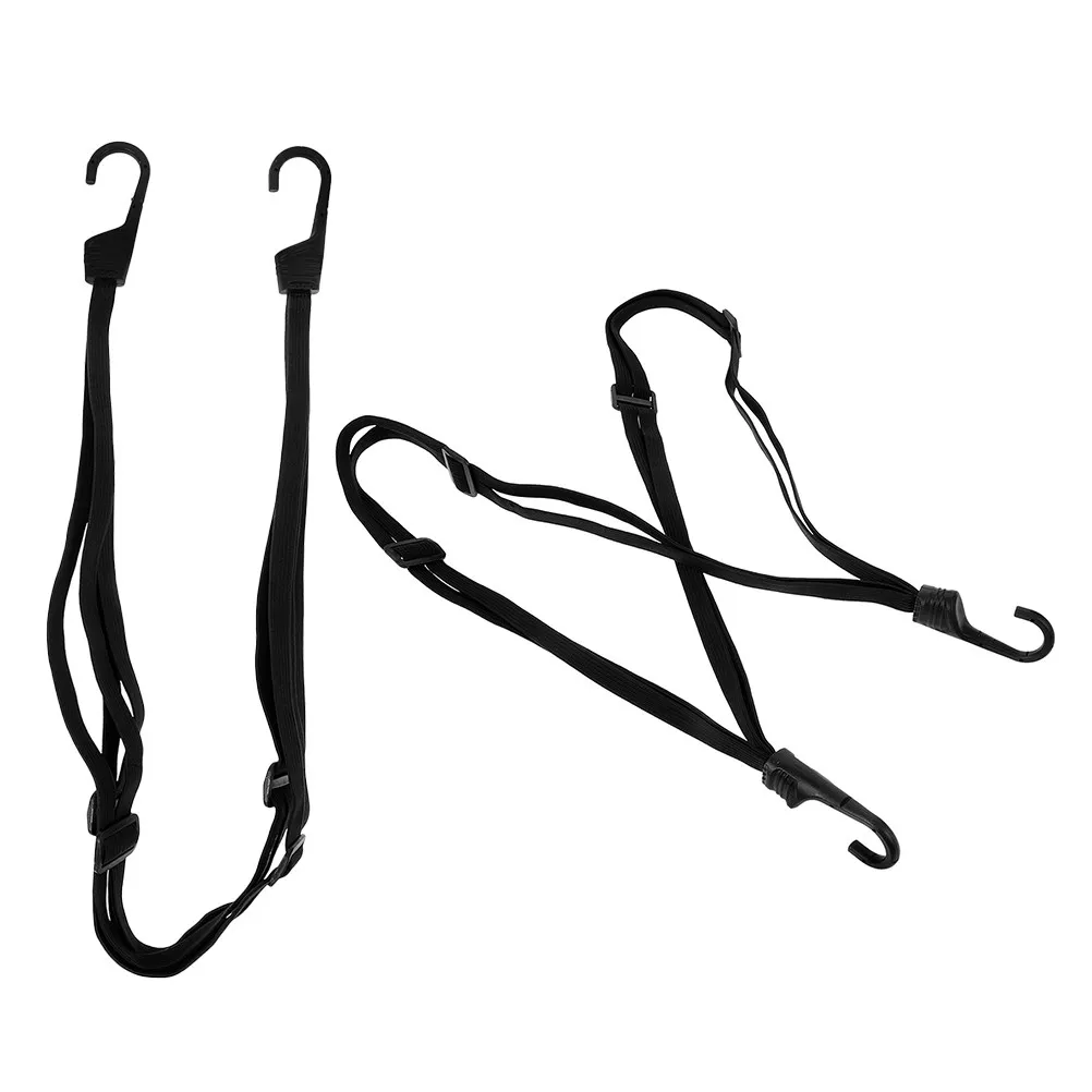 

2 шт. универсальных эластичных ремней для крепления багажа на мотоцикле с двойными крюками для надежной фиксации груза и багажа