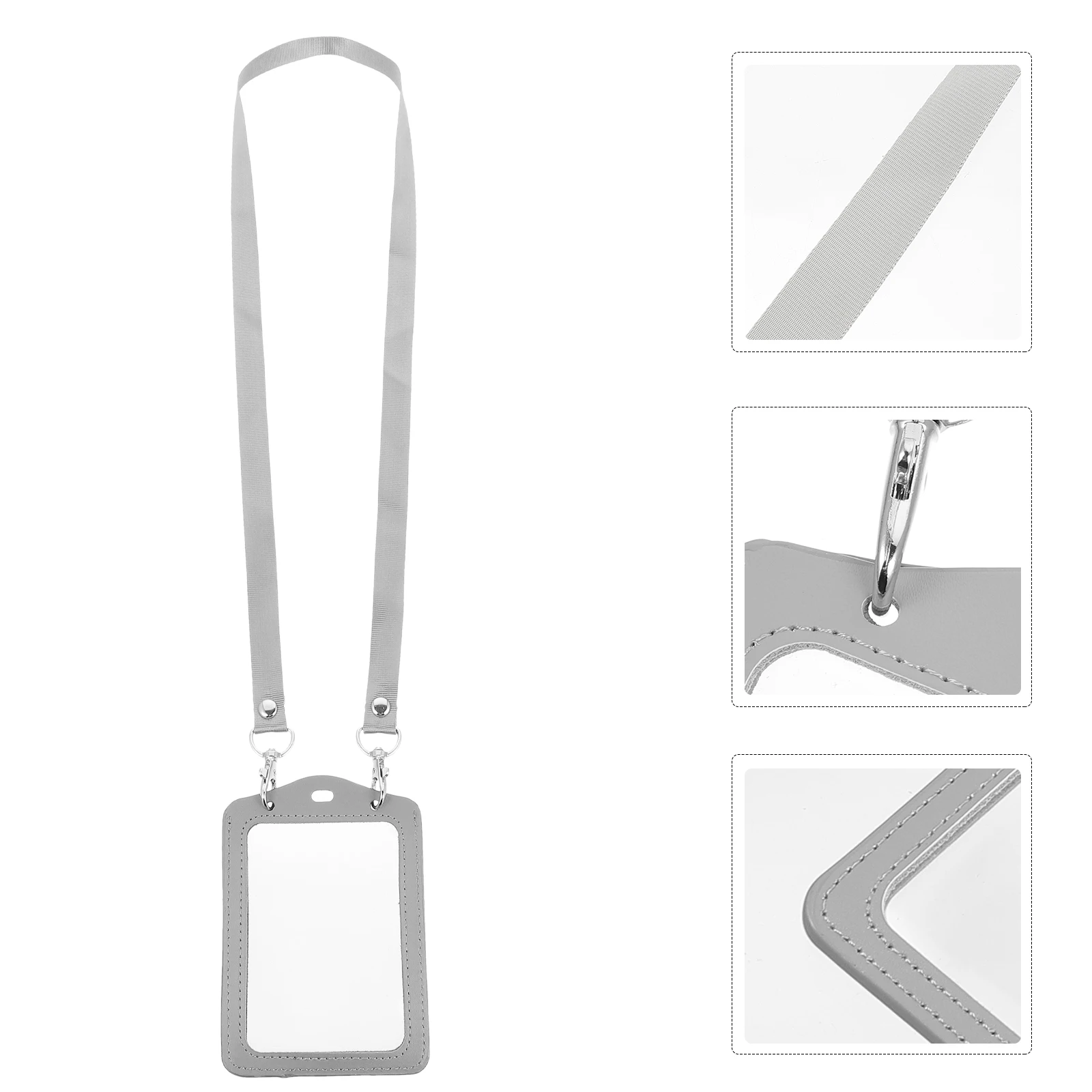 

Work Cards Holder Pu Material Lightweight Employee Id Card Holder Double-Sided Cards Protective Cover
