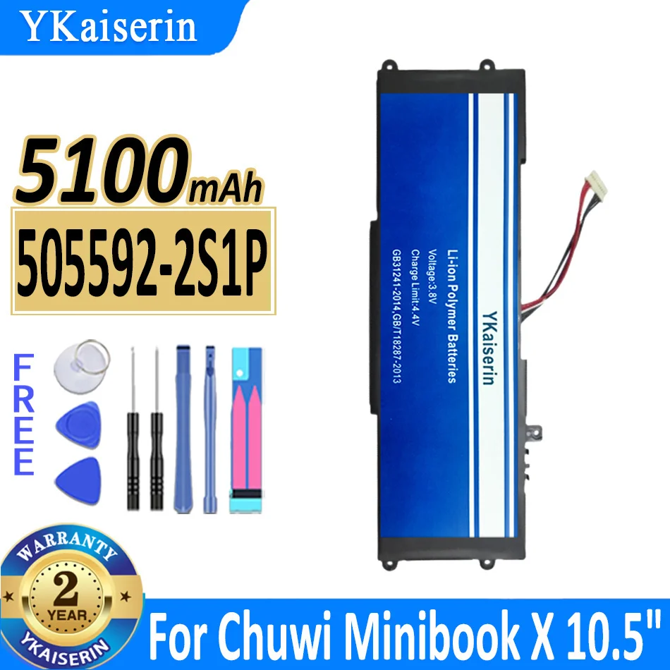 

Аккумулятор YKaiserin 5100 мАч 505592 -2S1P для Chuwi Minibook X 10,5 дюйма, для аккумуляторов для ноутбуков Aierxuan Dere