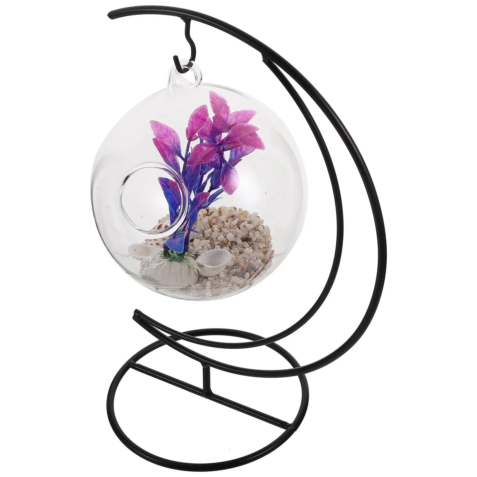 

Suspended Glass Betta Aquarium Tank Multi-Function Desktop Fish Bowl Household Clear Tabletop Fish Supplies Goldfish Tank