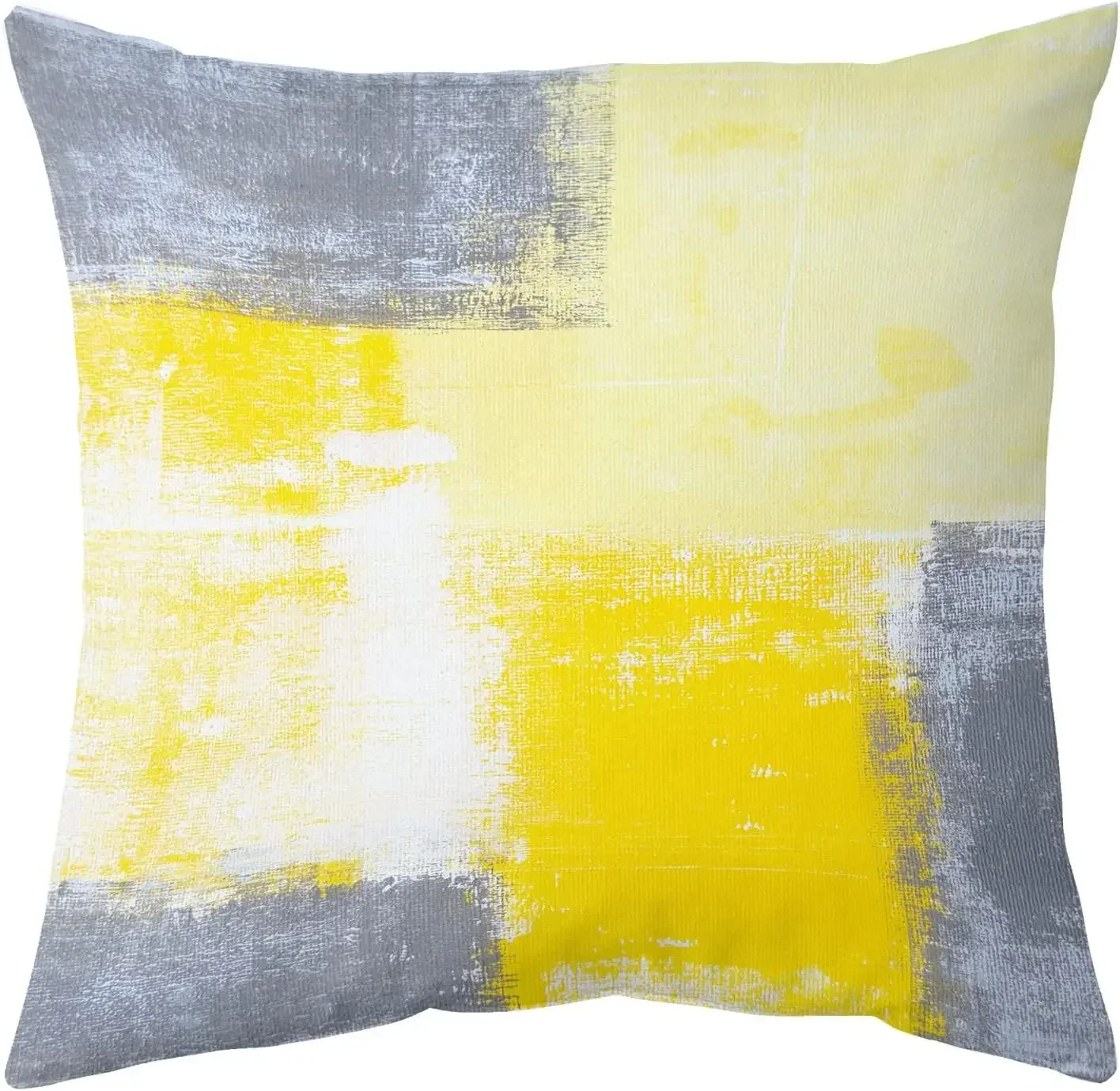 

Abstract Pillowcase Gray Yellow Decorative Pillowcase Modern Sofa Bedroom Living Room Mouth Home Decoration Square Cushion Cover