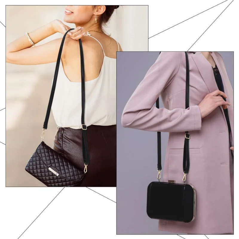 New PU Leather Shoulder Strap Solid Color Adjustable Crossbody Bag Belt Replaceable Strap for Handbags Purse DIY Bag Accessories