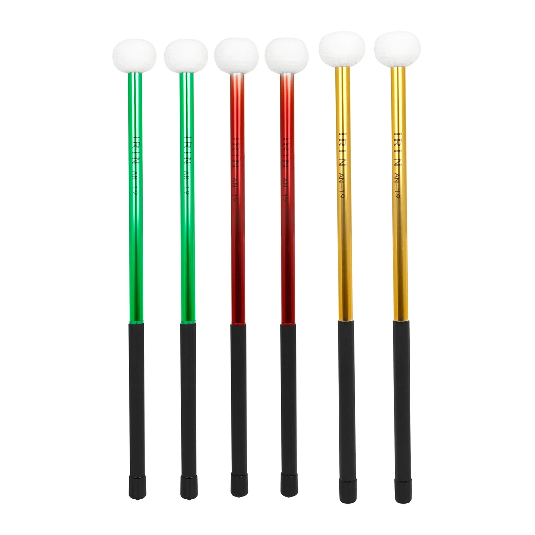 IRIN Timpani Felt Drum Mallets Drumsticks 1 Pair Aluminium Alloy Non-slip Handle Percussion Instruments Accessories Drum Parts