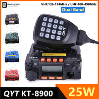 QYT KT-8900 Mini Mobile Radio 25W High Power KT8900 Long Range Base Station Dual Band VHF/UHF136-174/400-490MHz Walkie Talkie