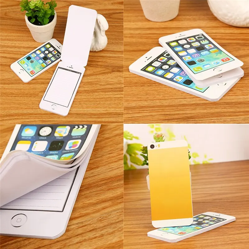 Creative Notebook Sticky Note Paper Cell Phone Shaped Memo Pad Planner Office Supplies Stationery Gift