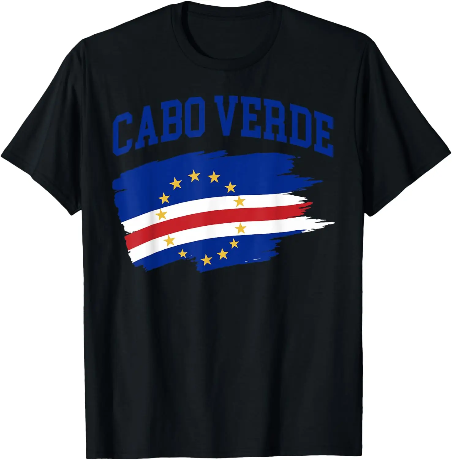 Proud Cabo Verde Cape Verdean Flag Men Women Kid T-Shirt 100% Cotton Trendy Y2K Short-Sleeve Tee-Soft, Quick-Drying,