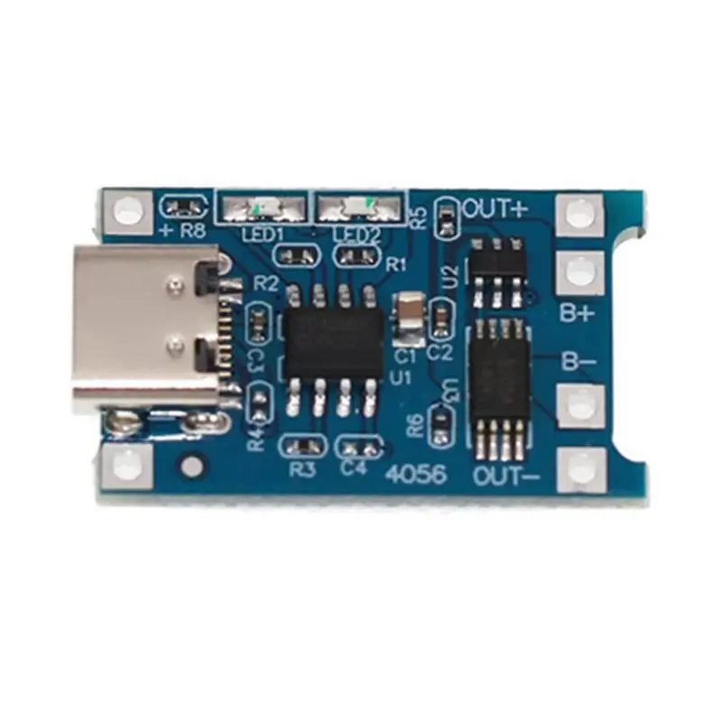 DTB7 15pcs 5V 1A TYPE-C 18650 Lithium Battery Charging Board Module with Charging Protection Dual Functions TP4056 Blue PCB