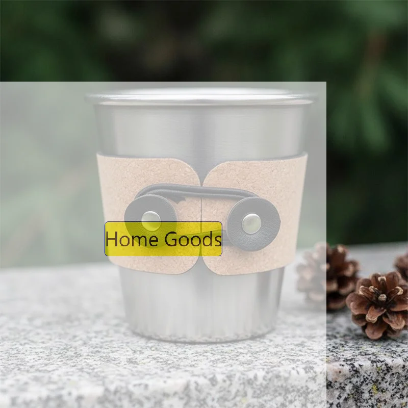 Elegant Portable Steel Coffee Mug Cover PU Leather Heat Resistant Espresso Cup Sleeve For Hot Drink and Cold Beverage