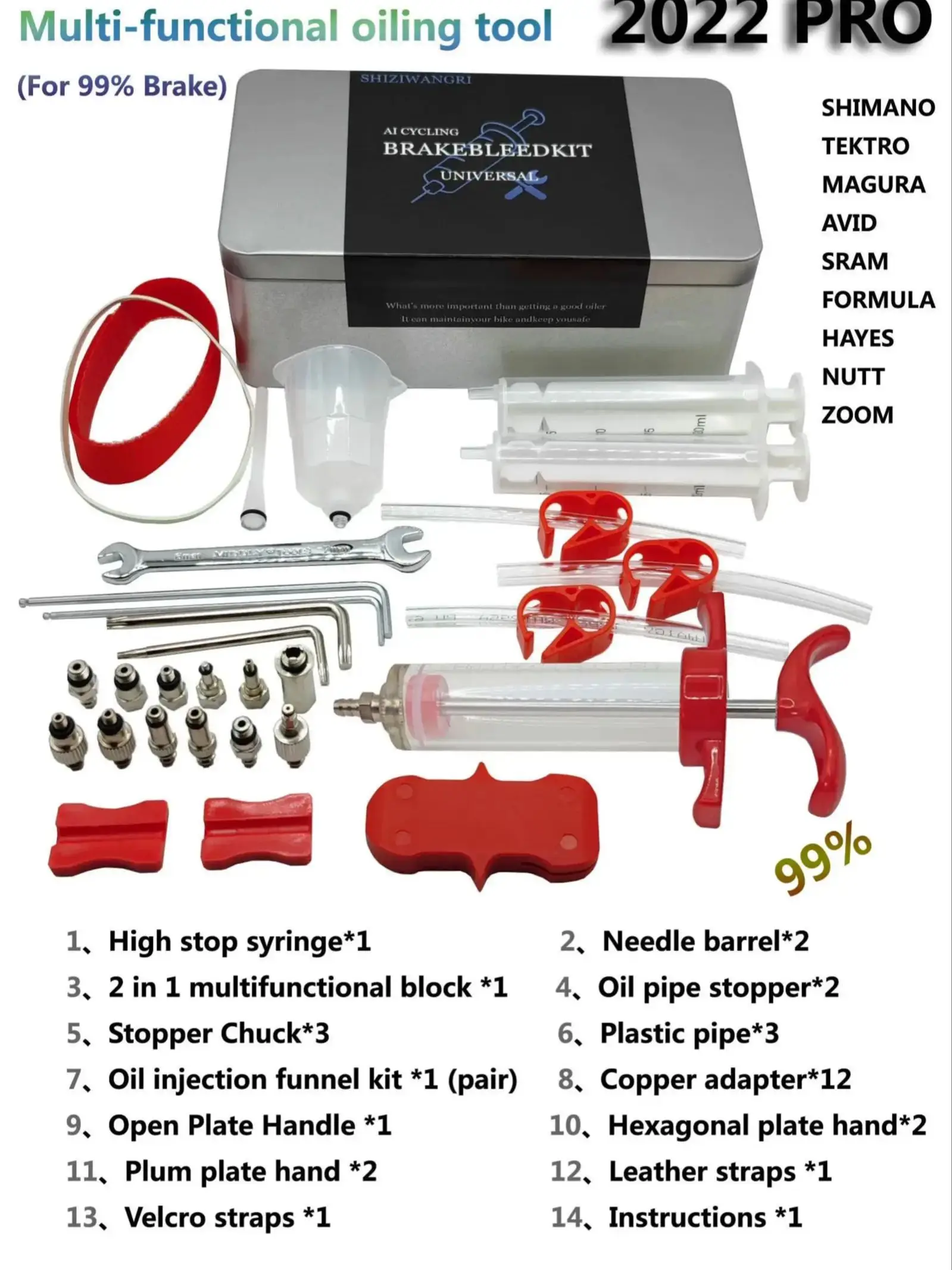 AliExpress SHIZIWANGRI Bicycle Brake Oil Bleed Kit Tools For SHIMANO, SRAM, Avid, MAGURA Series Hydraulic Disc MTB Road Bike Brake Repair