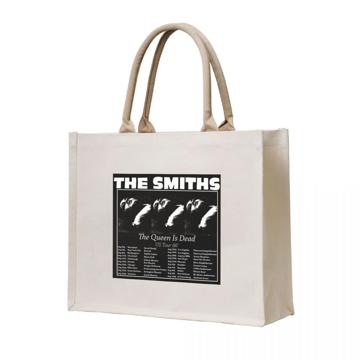 

The Smiths US Tour 86,The Queen is Dead - White Tote Bag personalized tote bag foldable reusable bag ecological bags