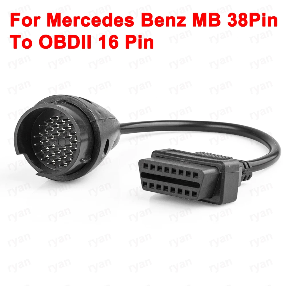 2023 High Quality For Benz 38Pin to 16Pin to 14Pin OBD2 OBD Diagnostic Adapter For Mercedes 38 pin Connector Cable