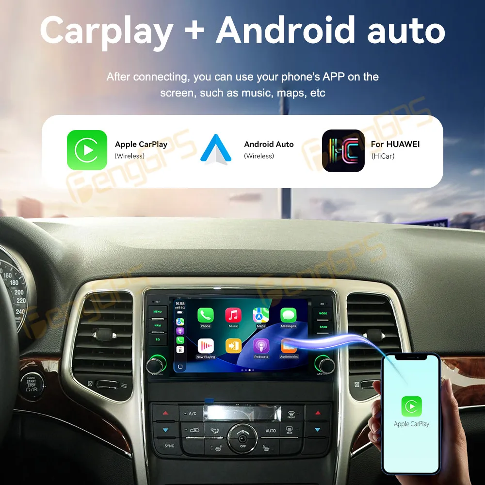 For Jeep Grand Cherokee 2008-2013 Android Car Radio Multimedia Video Wireless Carplay Autoradio Stereo GPS Navigation Head Unit