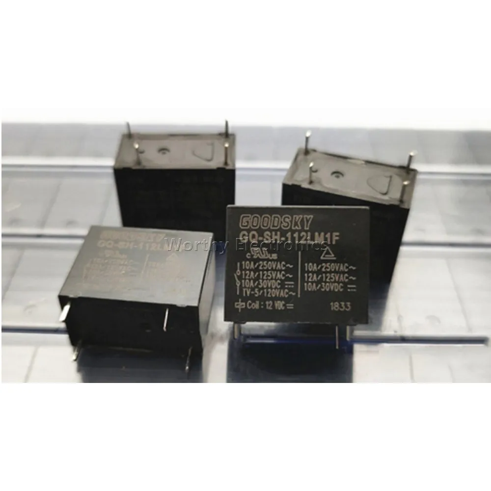 

Free Shipping 10PCS/LOT GQ-SH-112LM1F 12V 12VDC 12A 4PIN Relay SS-112LM1F