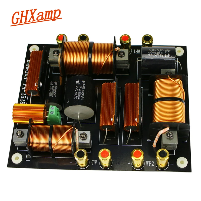 

Ghxamp 1500W Treble + Dual Bass Crossover 2200Hz PA2528 Кроссовер для динамиков 12, 15, 18 дюймов, профессиональный сценический динамик, 1 шт.