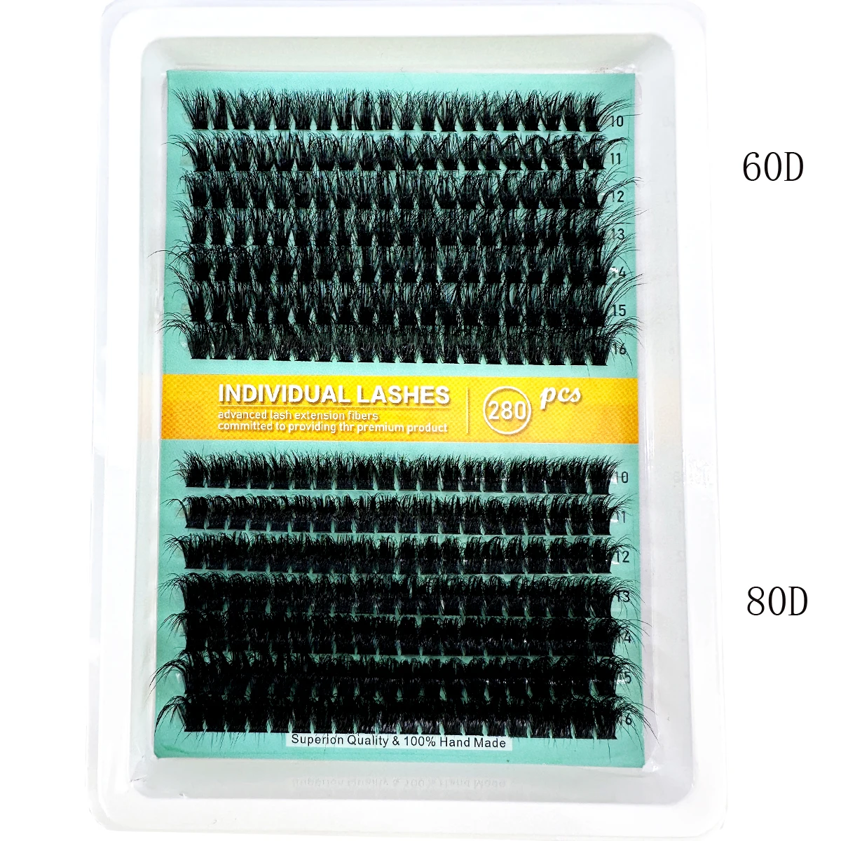 Thick Eyelash Clusters D Curl Wispy Individual Lashes Cluster Eyelash Extensions 280pcs False Mink Eyelashes DIY 5D Fluffy Lash