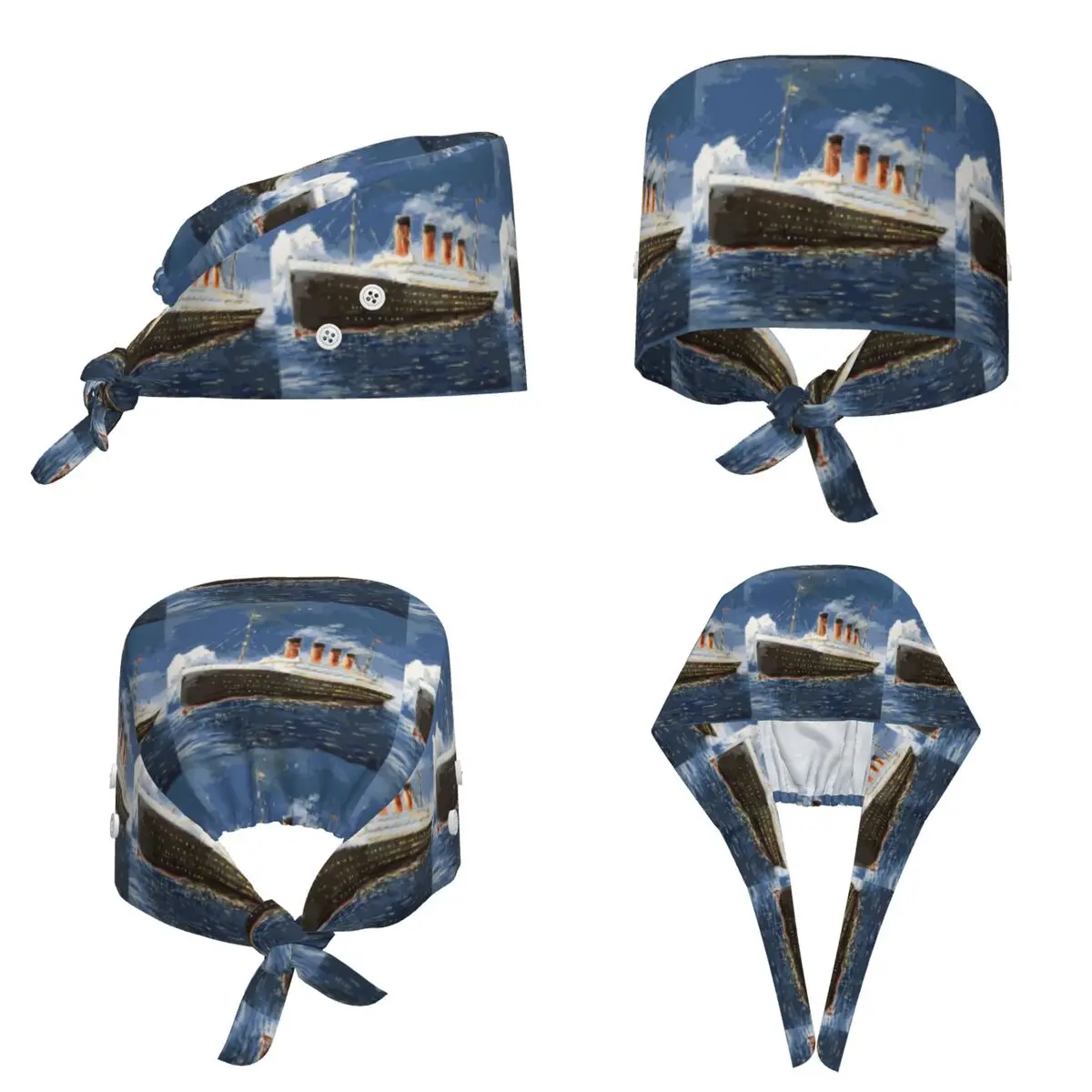 The Most Popular Ship Of All Times, Titanic. Scrub Hat Doctor Working Surgical Cap Unisex Adjustable Nursing Caps for Dentist