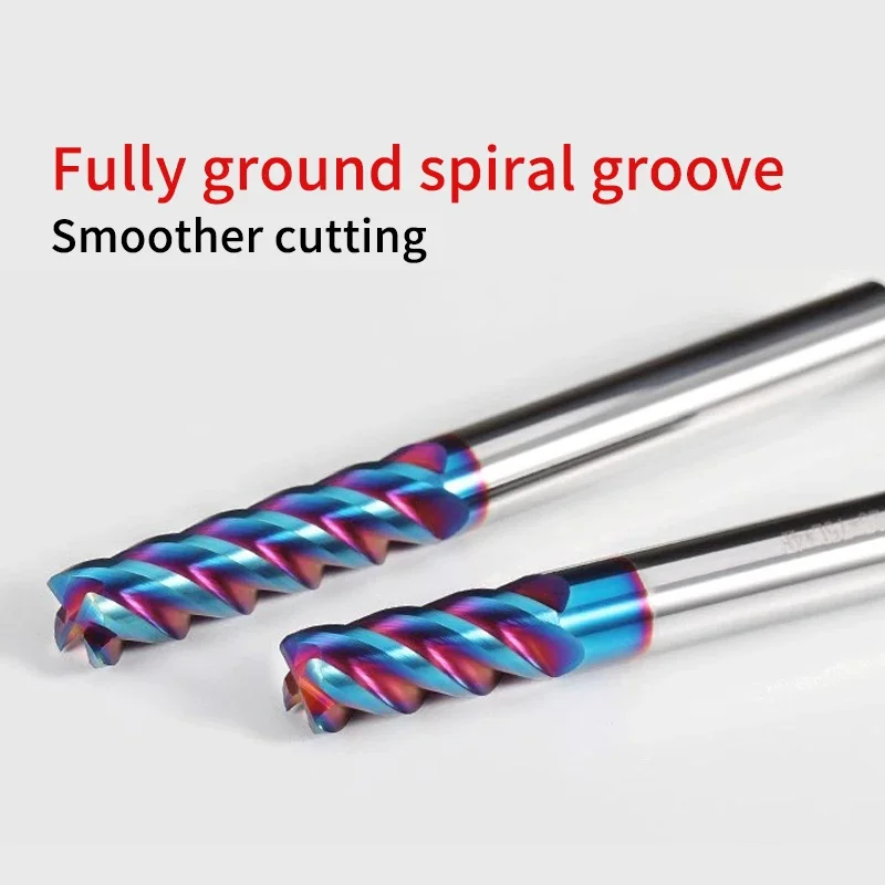 Chowmaster Solid Carbide Corner Radius End Mill HRC65 4 Flute Nano Blue Coating CNC Tools Endmills R0.5 R0.2 R1 R2~8 1-12mm