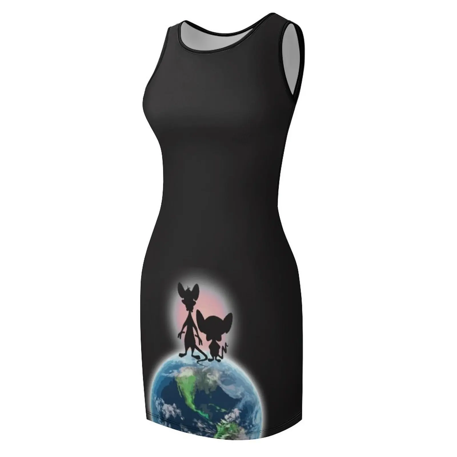 เสื้อยืดคลาสสิก Take Over The World ชุดเดรสแขนกุด ชุดเพื่อนเจ้าสาว ชุดวันเกิดสำหรับผู้หญิง ชุดเซ็กซี่สำหรับผู้หญิง