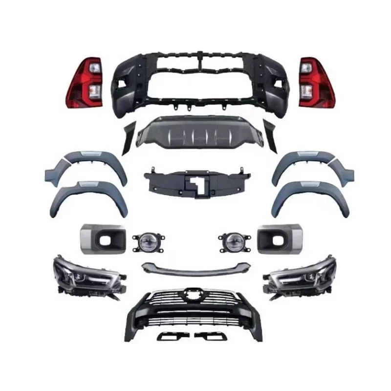 Front Bumper Headlight Grille Wheel Eyebrow for Toyota HiLux Revo 16 Upgraded Rocco 20 New Style Body Kit Car Accessories