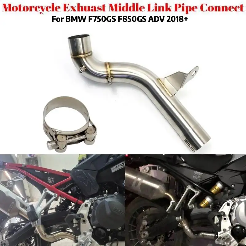 Für BMW F750GS F750 F850 GS ADV 2018+ Motorrad Auspuff Mittleren Link Rohr Verbinden 51mm Motorrad Escape Auspuff rohr
