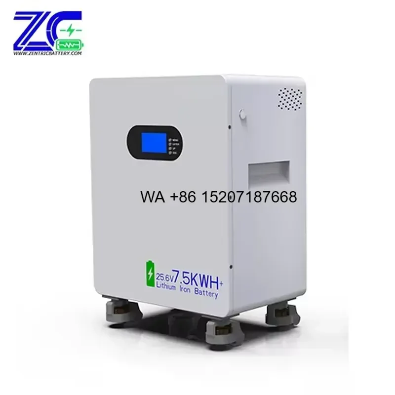 Wmwmnu for Wmwmnu 25.6V 7.5KWh LiFePO4 Battery Home Energy Storage System Wheel Mounted Off Grid Solar Power Low Price