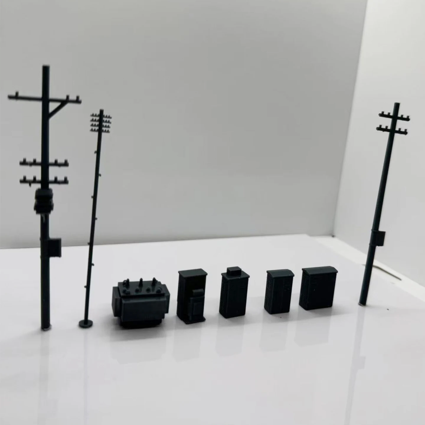 Utility Pole  Transformer Electric Tower  High-Voltage Electrical Box LYTS085 1/220 1/48 1/64 1/72 1/87 1/144 1/160 Z Scale