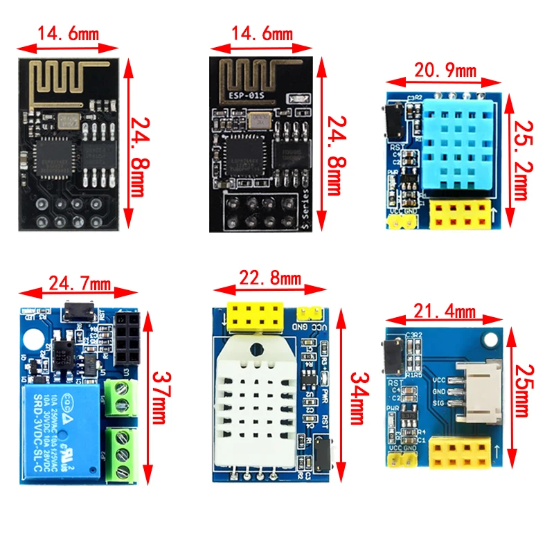 ESP8266 5V WiFi relay module DS18B20 DHT11 RGB LED Controller Things smart home remote control switch phone APP ESP-01S