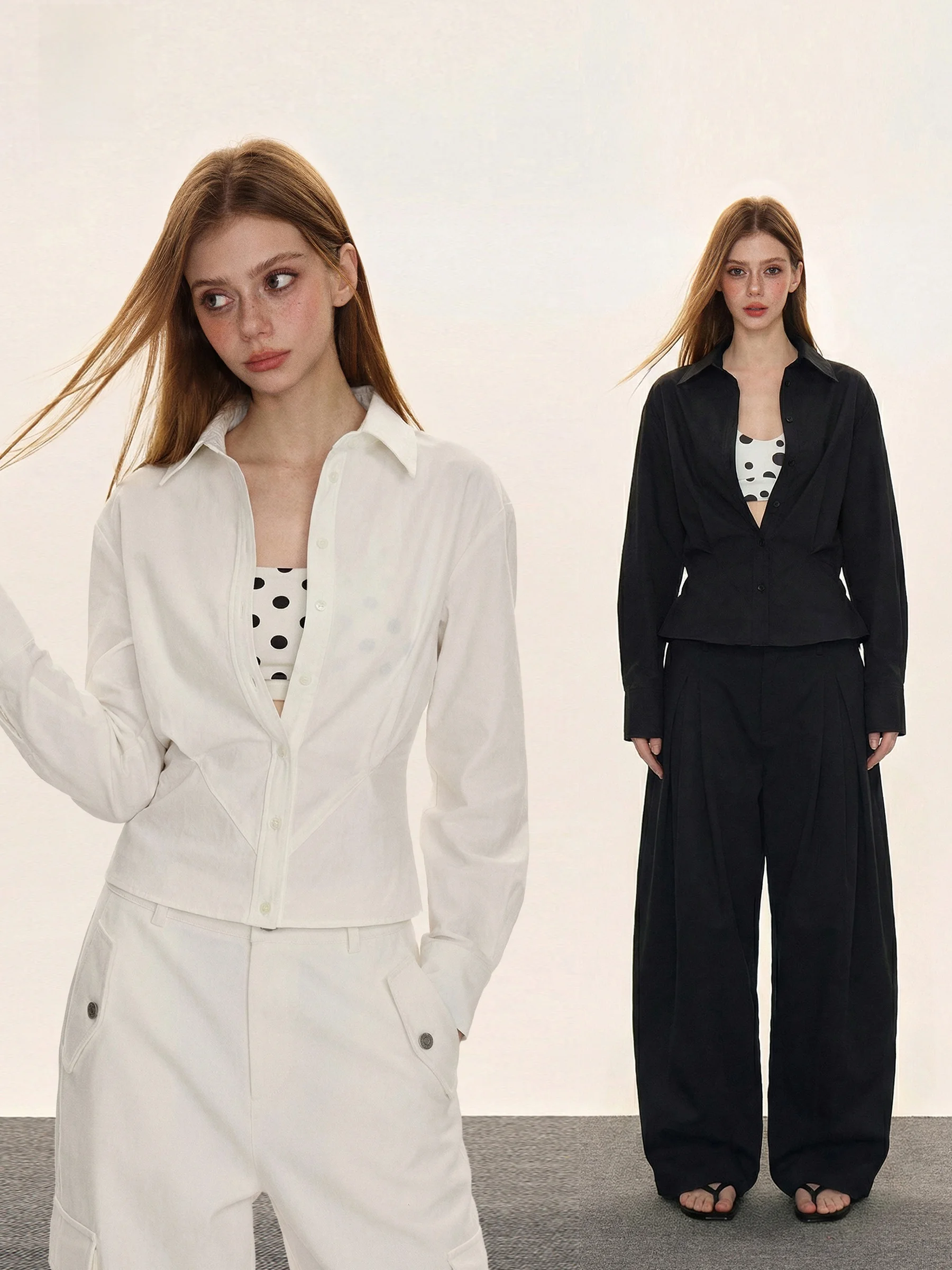 

Модный повседневный топ свободного кроя для молодых девушек в американском стиле, белый, весенний дизайн