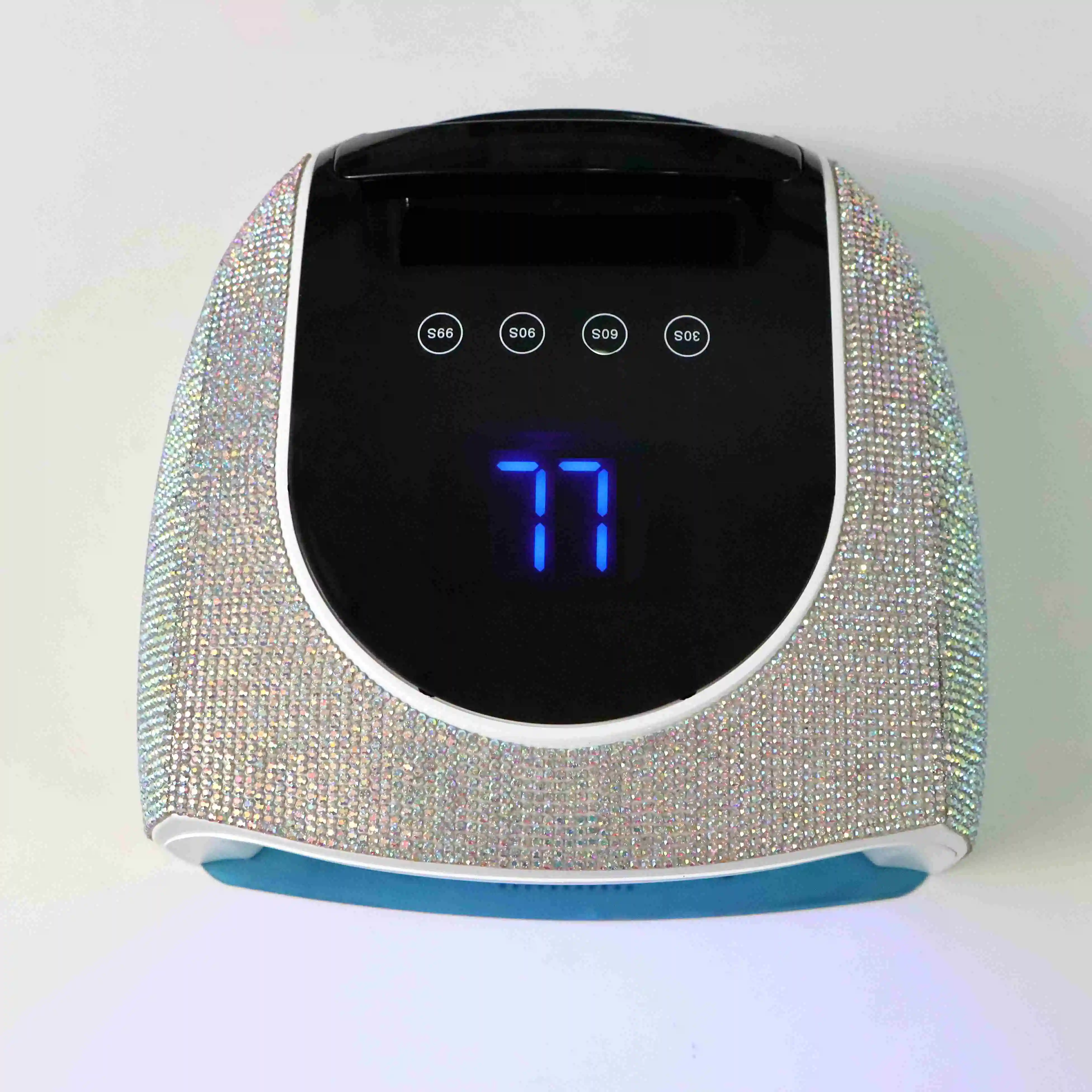 2023 New Rechargeable Nail Lamp with Rhinestone 96W Gel Lacquer Dryer Cordless UV Light for Nails Wireless Nail UV LED Lamp