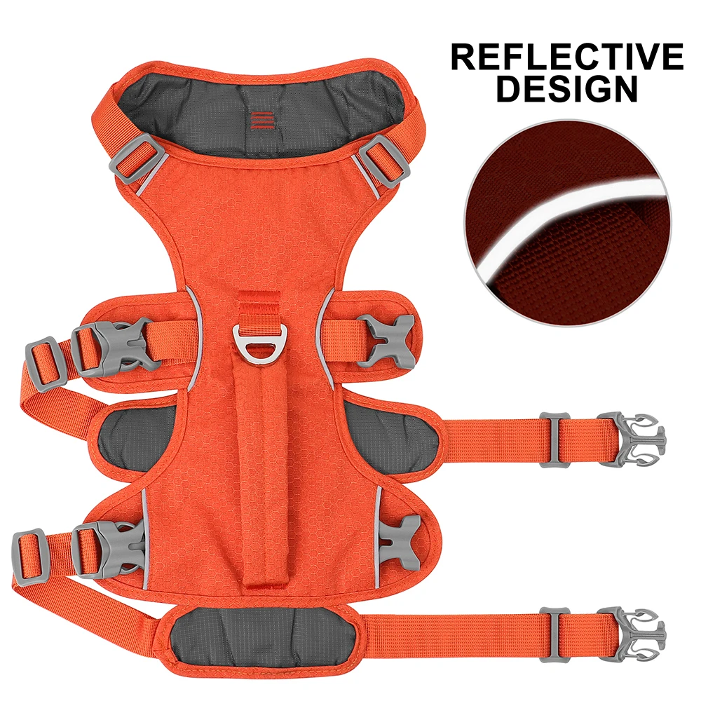 Reflective Pet Dog Harness Adjustable Dogs Vest Harness With Handle Mesh Nylon for Small Medium Large Dogs Pitbull Labrador