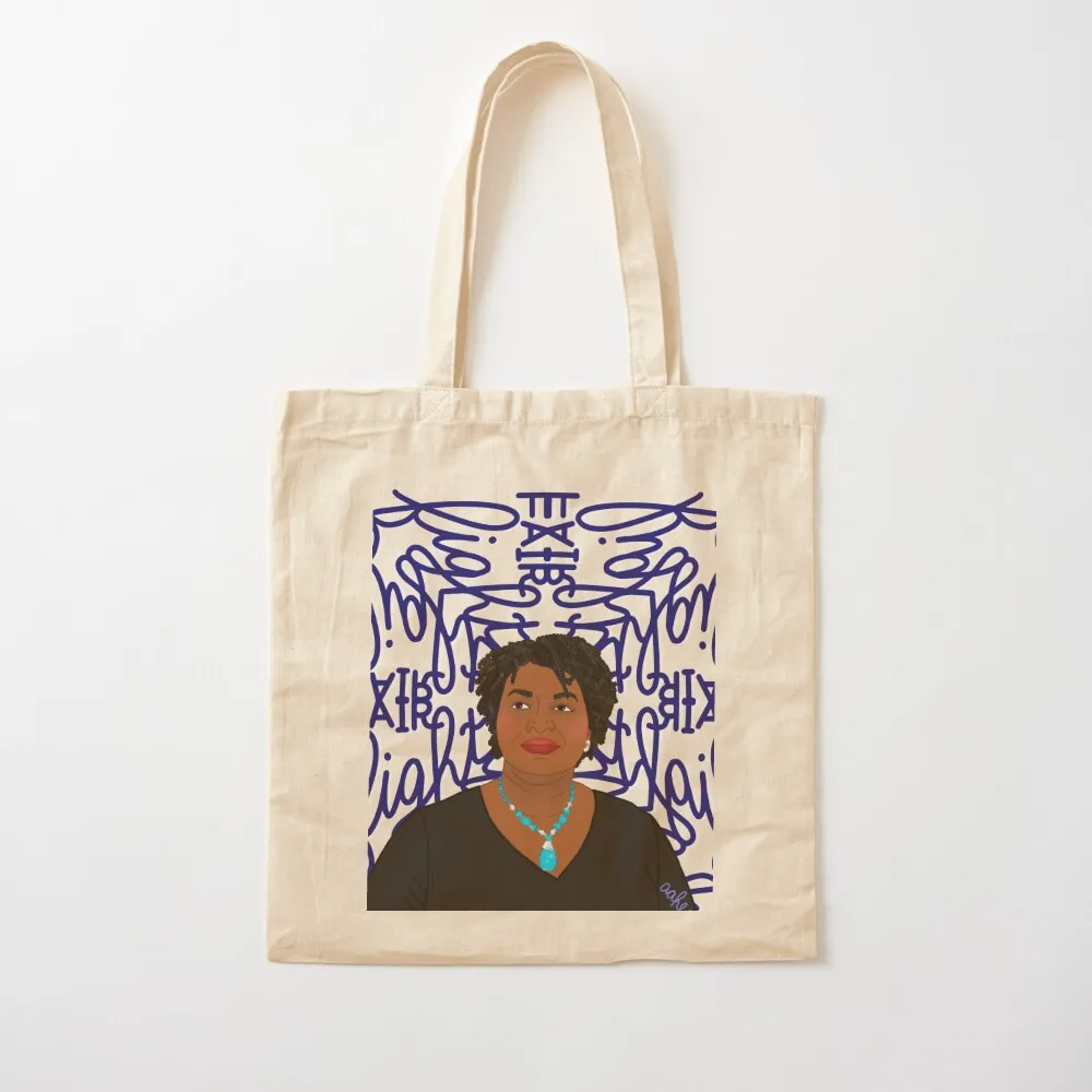 Stacey Abrams Fair Fight Tote Bag custom canvas bag shopper bag women canvas tote men