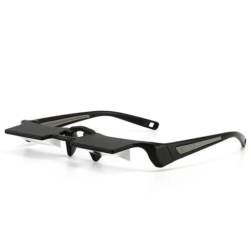 LICE-Protective Glasses Lazy Refractor Lying Down TV Horizontal Reading Mirror HD Protective Glasses Grey