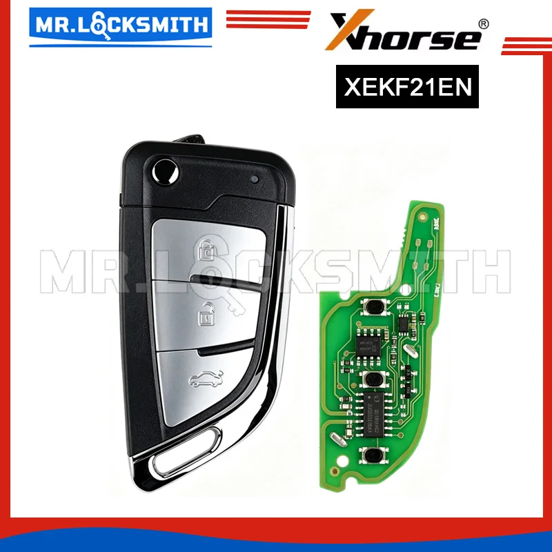 Xhorse XEKF21EN XE SERIES Super Remote Key Knife Flip with 3 Buttons Built-in Superior Chip for Car Key Replacement