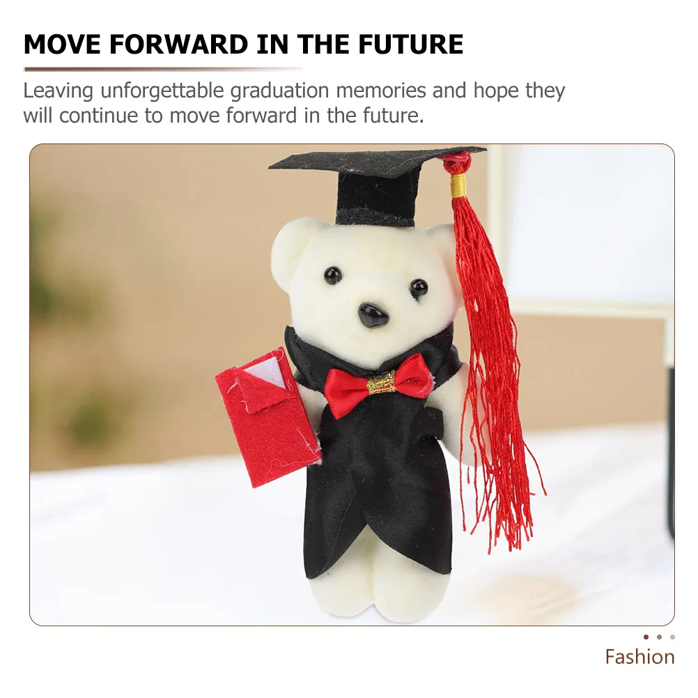 

8 Pcs Mini Doctor Bear Graduation Flower Bouquet Animal Congrats