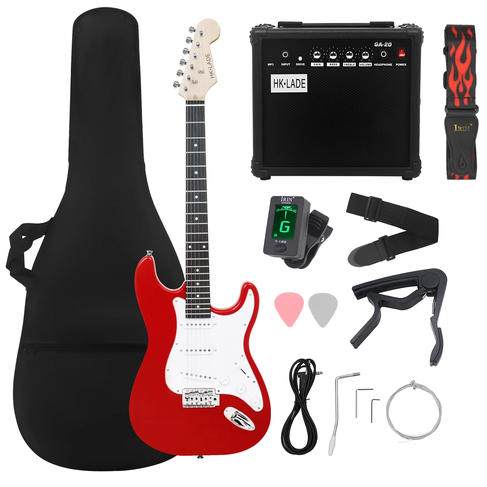 

HK·LADE Electric Guitar 39 Inch 6 Strings 22 Frets Maple Body Rosewood Fingerboard Electric Guitarra With Bag Amp Strap Tuner