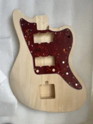 DIY Electric Guitar Body Unfinished Basswood Blank Barrel Replacement, JM Style Guitar Part, with Pickguard High Quality