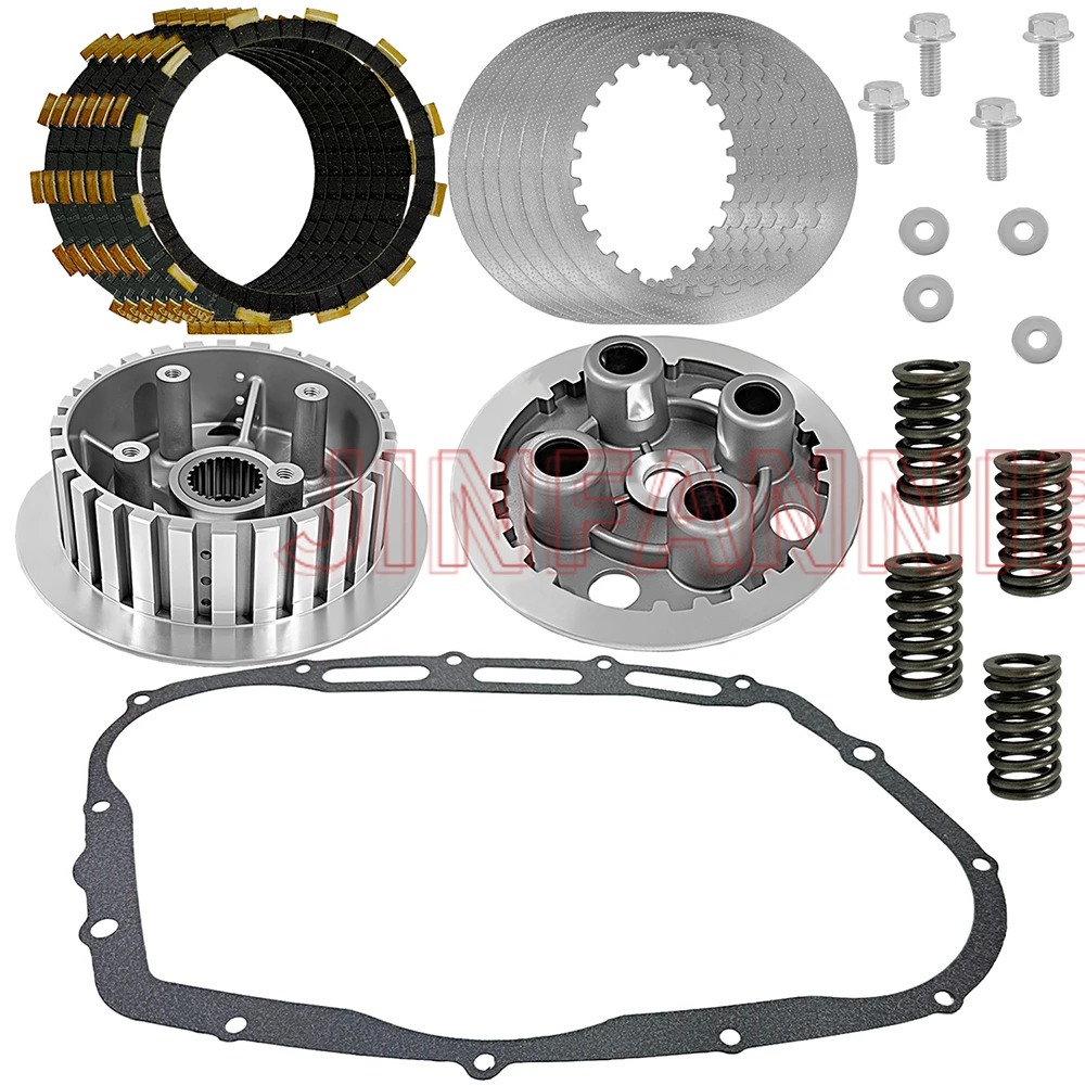 Clutch Plates Kit & Center Inner Hub & Gasket Set for Suzuki Boulevard S50 VS800