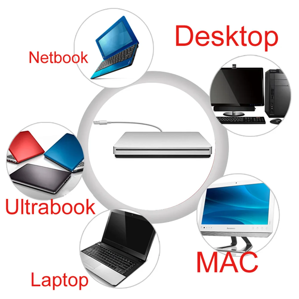 

Внешний USB-привод для записи CD-RW, оптический привод-рекордер, USB CD-RW оптический привод, CD-рекордер для