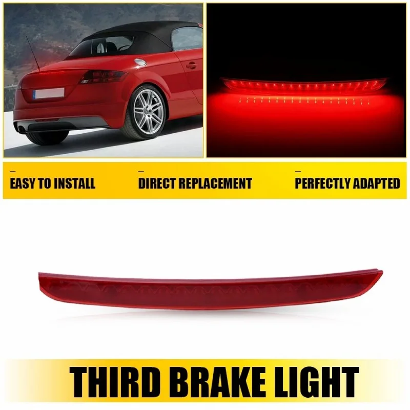 

Задний светодиодный стоп-сигнал (третий) красный/черный для Audi TT 8J MK2 2006-2014 8J0945097, автомобильные световые аксессуары