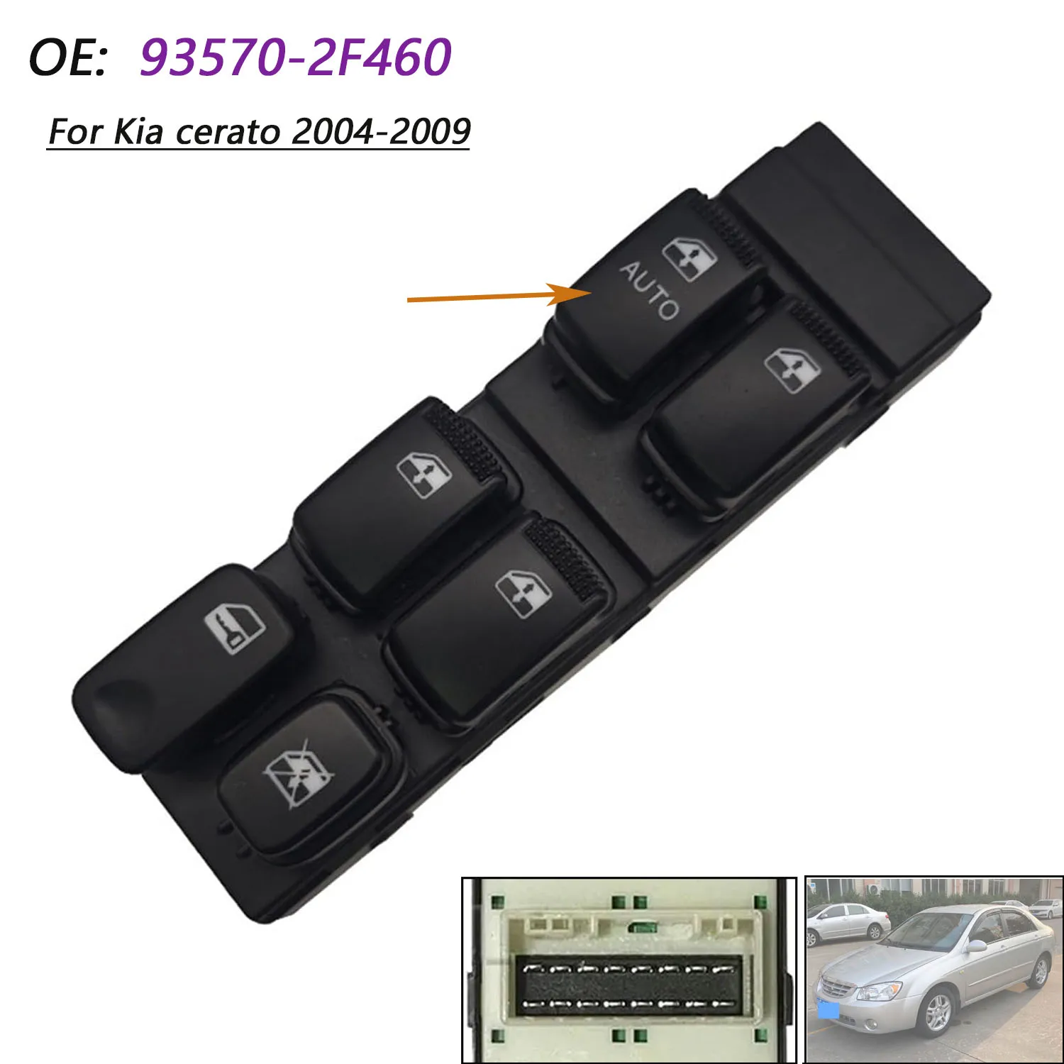 Fr Kia cerato 2004 2005 2006 2007 2008 2009 LHD Electric Master Power Window Glass Lifter Control Switch 16 pins 93570-2F460