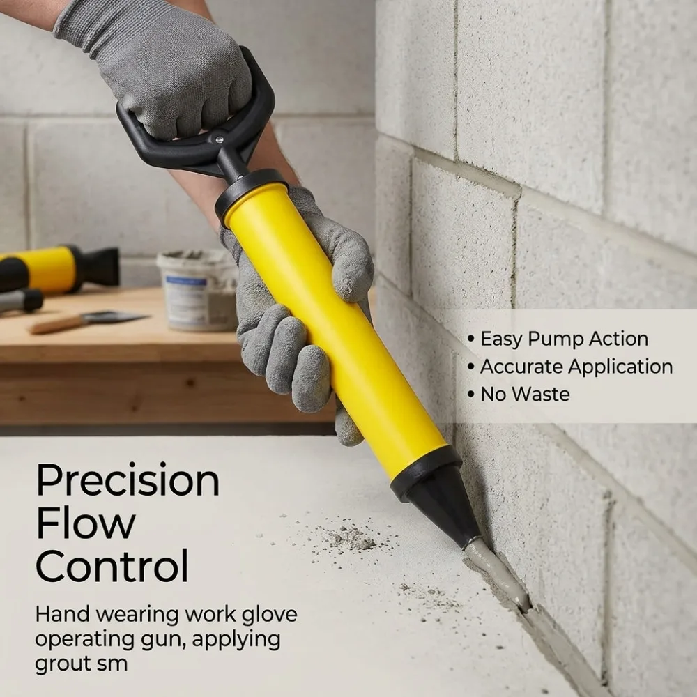 Application Pumping Gun with 4 Nozzles, Hand Tools, Slurry Gun, Cement and Lime Pump, Mortar Sprayer, Slurry Filling Tools