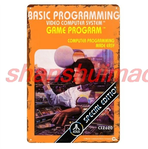 Basic Programming Retro Video Game Metal Poster Tin Sign 20*30cm Plate sign