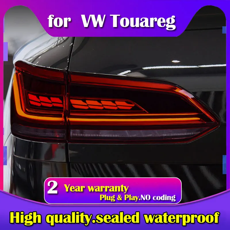 

cars Tail lights For VW Touareg Led Tail Light 2019-2023 Touareg Rear Lamp DRL Dynamic Signal Reverseparking lights