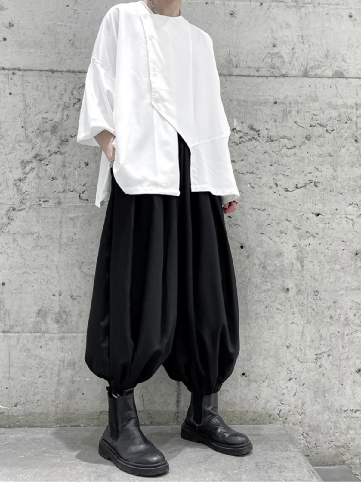 Tannt Women Pant Fashion Black High Waist Ankle-length Pants Vintage Casual Loose Women Bloomers Pants 2024 New