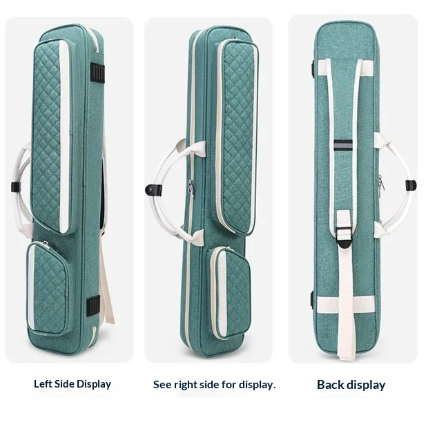 Billiard Cue Bag Oxford Cloth Seven-Hole Large Capacity Portable Split Design Single/Double Back