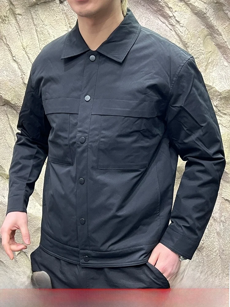 

Мужская утепленная куртка в стиле ретро из хлопка с воротником, стеганая, из полиэфирного волокна, повседневная, приталенного кроя, для весны, осени и зимы