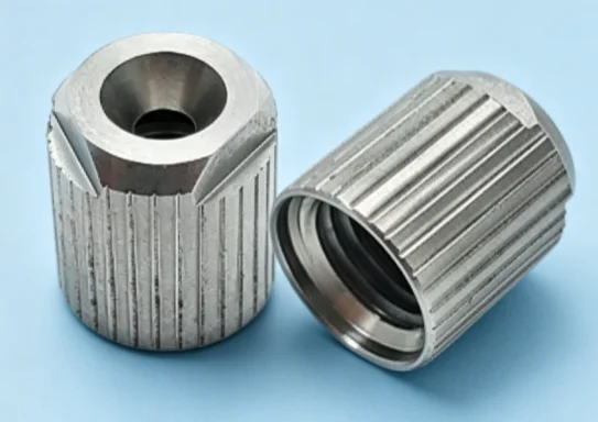Cap nut 135016725 and water nozzle 135017648 apply for Charmilles EDM Machine,SUS taper guide nut and plastic taper flush nozzle