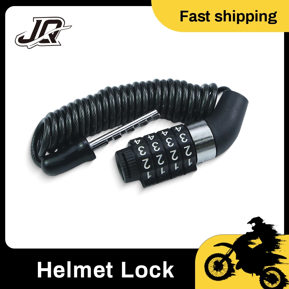 Portable 4 Digit Password Bicycle Lock  Steel Wire Rope Anti Theft Lock For Motorcycle MTB Scooter Helmet Luggage