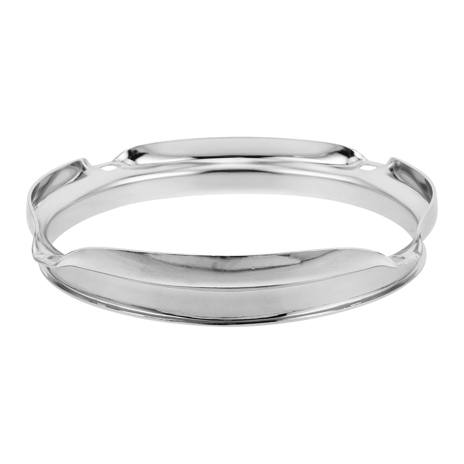 

6 Inch Silver Bass Hoop 4 Hole Drum Saddle Holder Stable Performance Easy Installation Durable Material Sound Transmission Jazz